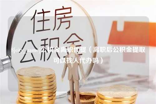 黔南公积金离职代提（离职后公积金提取可以找人代办吗）